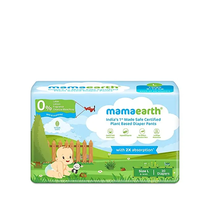 Mamaearth Plant Based Diaper Pants (Size L 9-14 kg)-(30 Diapers) - Buy  Mamaearth Plant Based Diaper Pants (Size L 9-14 kg)-(30 Diapers) at Best  Price in NepMeds