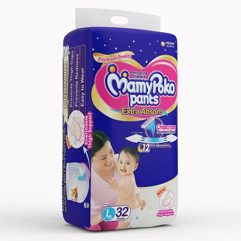 MamyPoko Pants Standard Baby Diaper (9-14Kg) L46