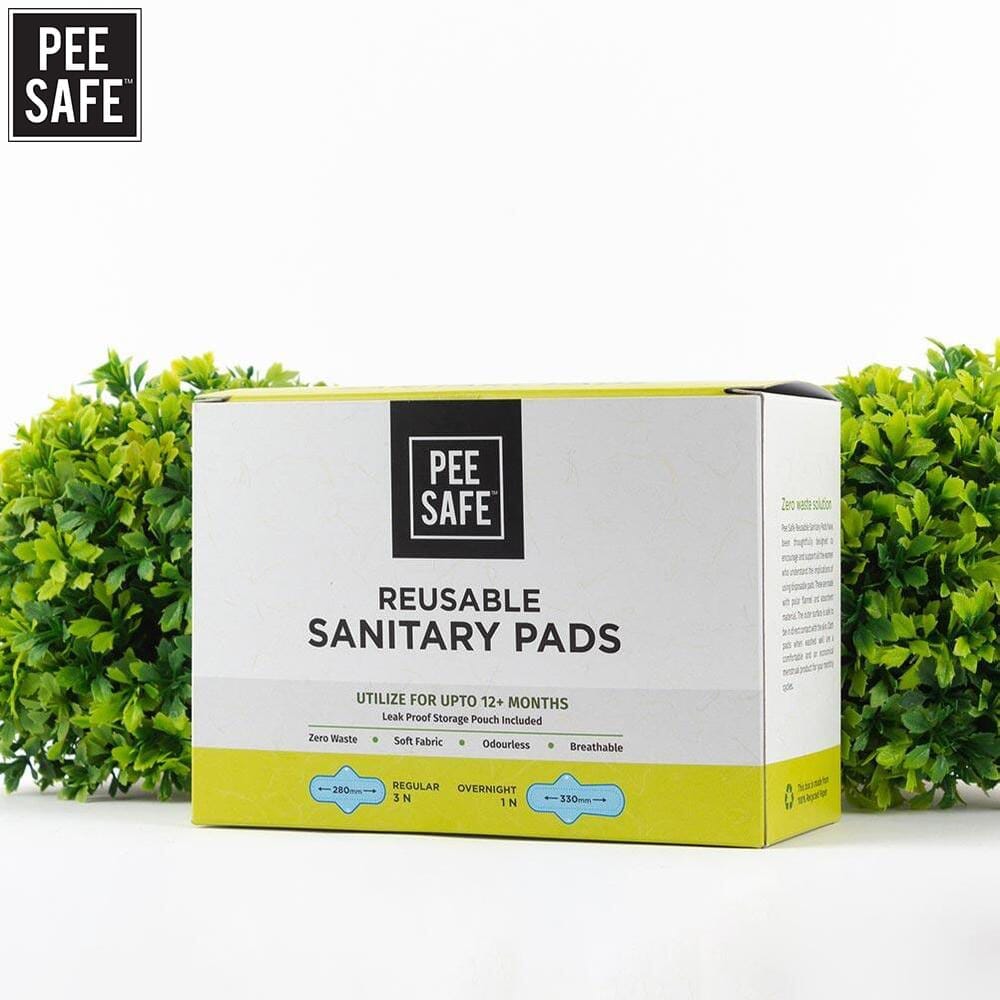 Pee Safe Reusable Sanitary Pads Pack of Four (Three Regular & One ...