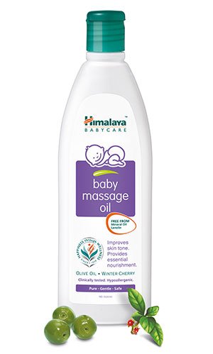 Baby massage in store winter